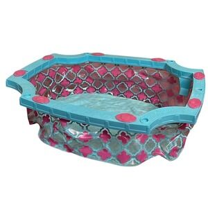 Barbie Glam Pool Dollhouse Accessory Blue Pink Pattern Toy Swimming Pool
